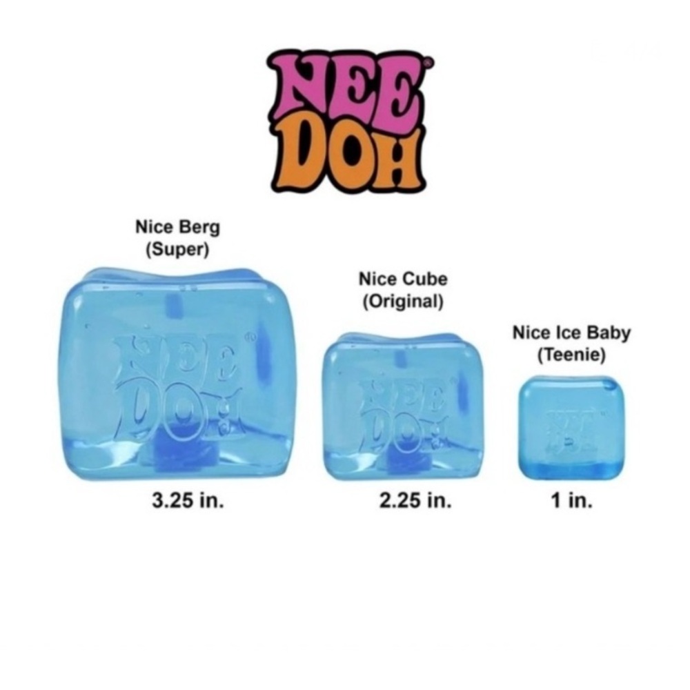 NeeDoh The Original Nice🧊 Cube Super Solid Squish, Blue - Picture 7 of 9